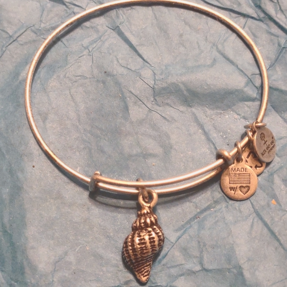 Alex and Ani seashell silver bracelet